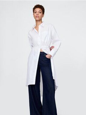 NWT Gap × HFR Tunic Shirt Organic Cotton Poplin Long-Sleeve Tunic Shirt S